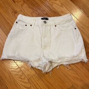 Abercrombie & Fitch White Jean Shorts Size 26 or 2